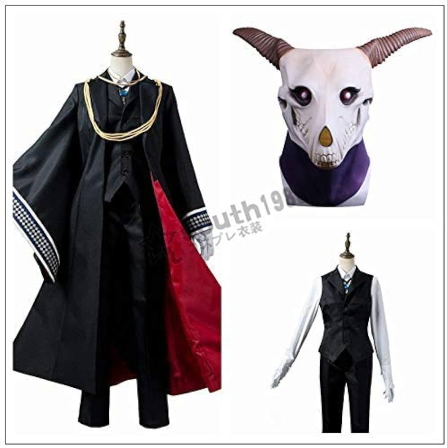 漫天王 コスプレ衣装 魔法使いの嫁 エリアス・エインズワース 風 仮面 マスク付き Cosplay イベント パーティー 変装 仮装 (男性L)